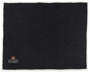 Heathered fleece plaid blanket in black open