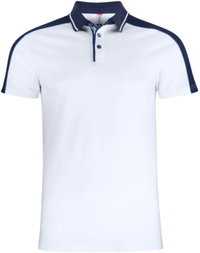Pittsford Polo Shirt in white with navy details