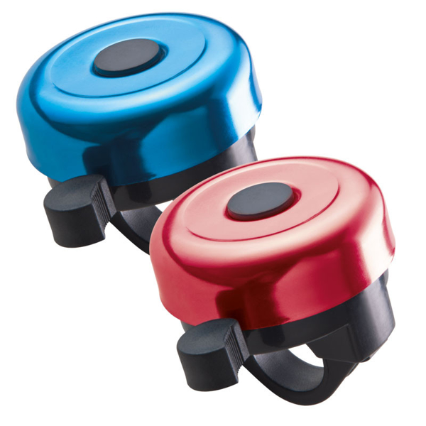 Leeds Bike Bell in blue and red