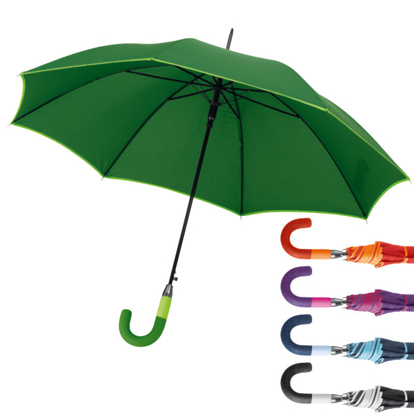 Lexington Umbrella in green with orange, purple, blue and black options