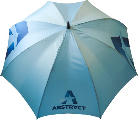 Prosport Deluxe Umbrella in blue with 1 colour print logo top view