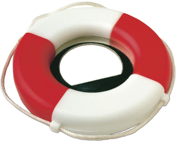 SOS buoy bottle opener In Red and white