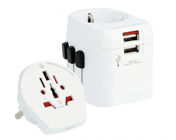 SKROSS® PRO Light USB - World Adaptor & Charger in white