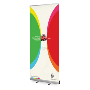 Standard Roller Banner in white with digital print