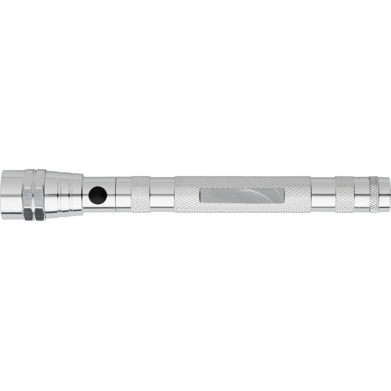 Telescopic Aluminium metal torch in silver