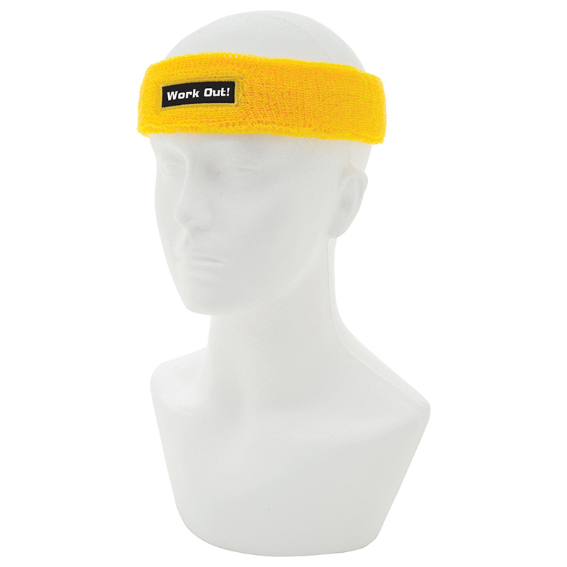 Towelling Headband in yellow