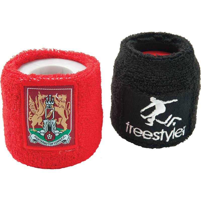 Towelling Sweatband in red and black