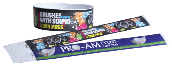 Tyvek Security Wristbands with digital print