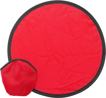 UK Stock Foldable Frisbee in red with colour match pouch