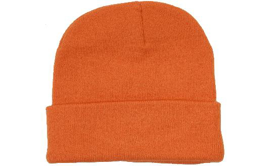 Acrylic Beanie in orange