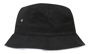 Bucket Hat in black with white trim