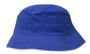 Bucket Hat in blue with white trim