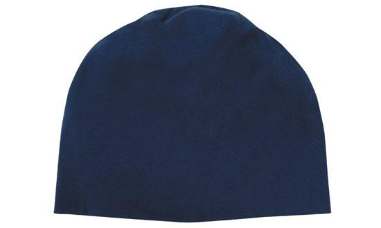 Cotton Beanie in navy