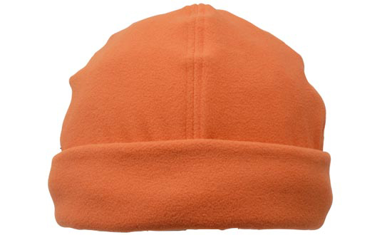 Micro Fleece Beanie in orange