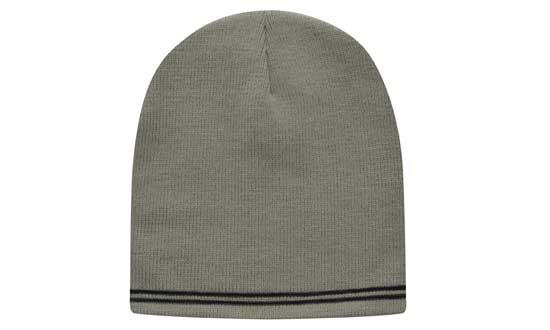 Skull Acrylic Beanie in grey