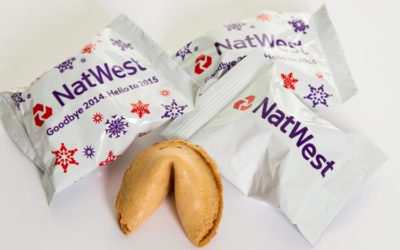 Fortune Cookies with 2 colour print logo