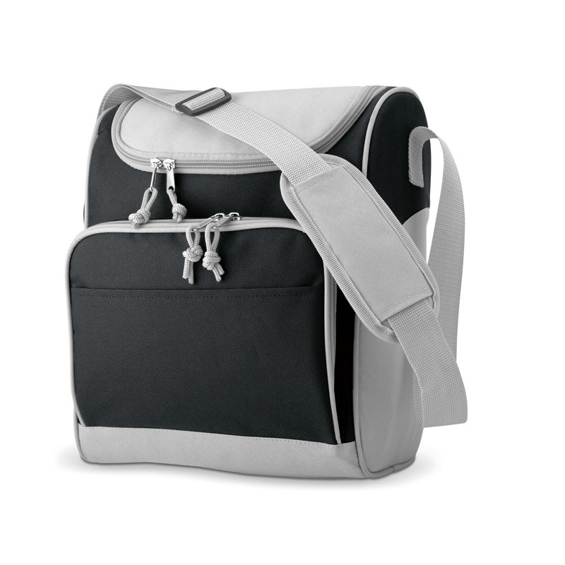 Black and grey cooler bag