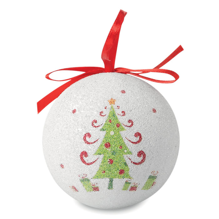 Pearl Christmas Bauble in full colour print