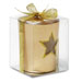 Shiny Star Tealight in gold in box