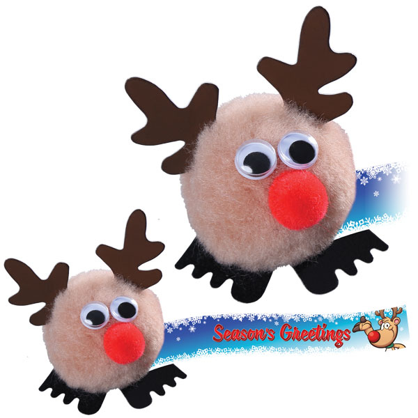 Christmas Reindeer Bug with antlers and red nose