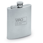 Slimmy Flask in matt silver with satin finish with engraved logo