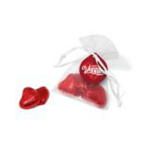 Valentines Organza Icon Bag with red hearts