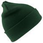 	Woolly Ski Hat in grey with double thickness in green