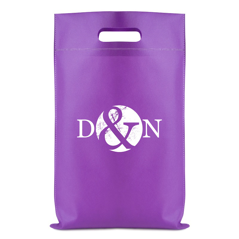 purple brochure bag