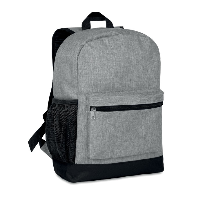 Bapal Tone RFID Rucksack in grey with black details side view