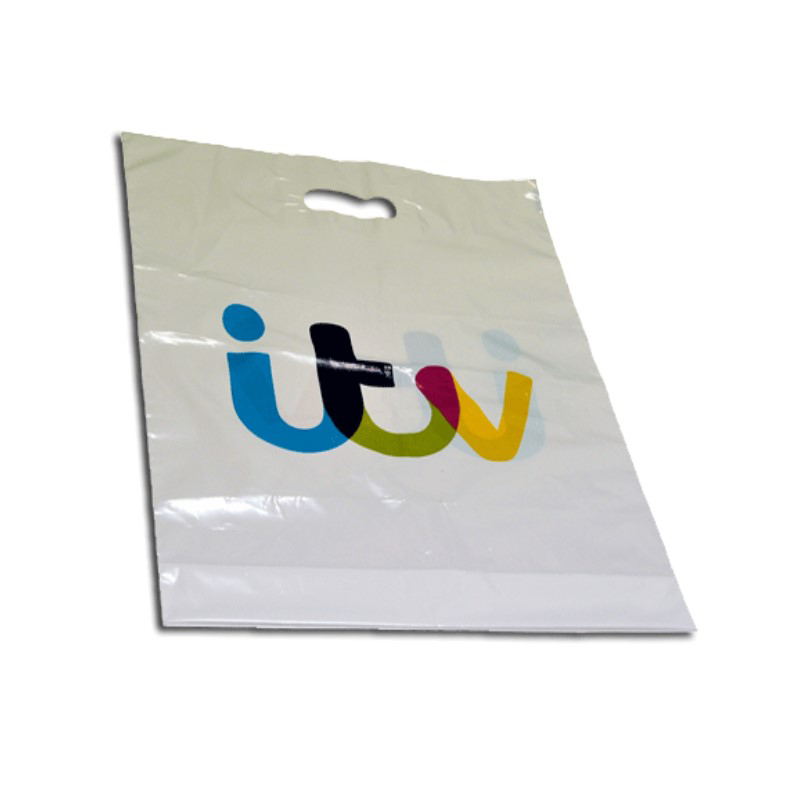 Aperture Handle Carrier Bag in white with 5 colour print