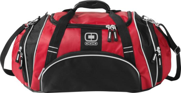 Crunch Duffel Bag in red and black with white details