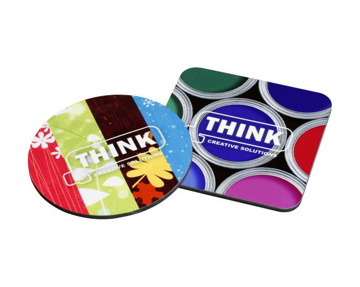 full colour round and square coasters