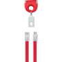 Hip Hop Earphones showing cable in red and white