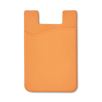 Silicon Phone Card Holder in orange