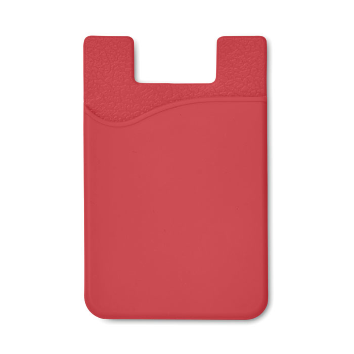 Silicon Phone Card Holder in red