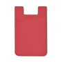 Silicon Phone Card Holder in red