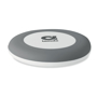 Wireless charging pad with retractable cable in grey with 1 colour print logo