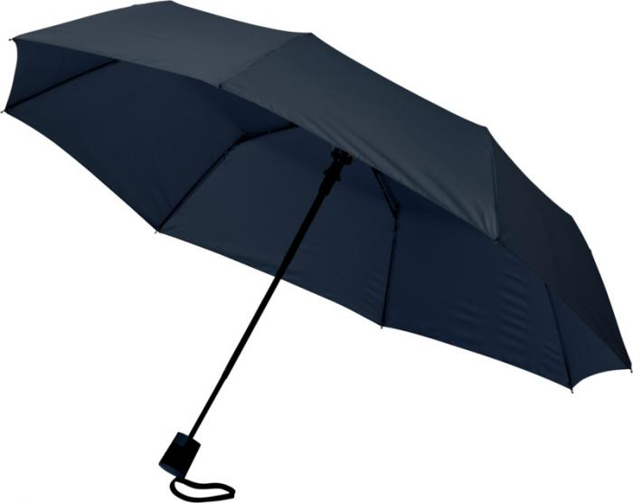 21" foldable auto open umbrella in navy