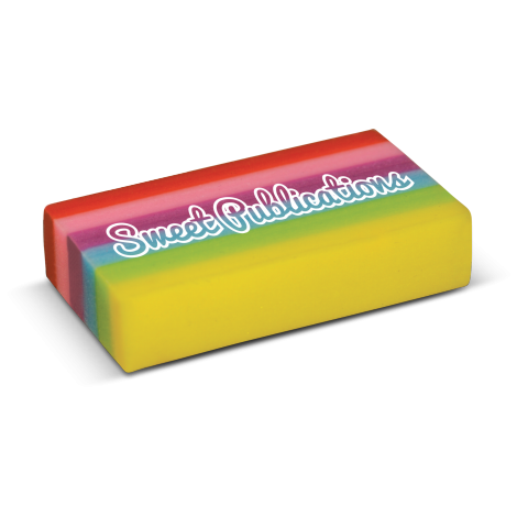 Rainbow Eraser with 1 colour print logo