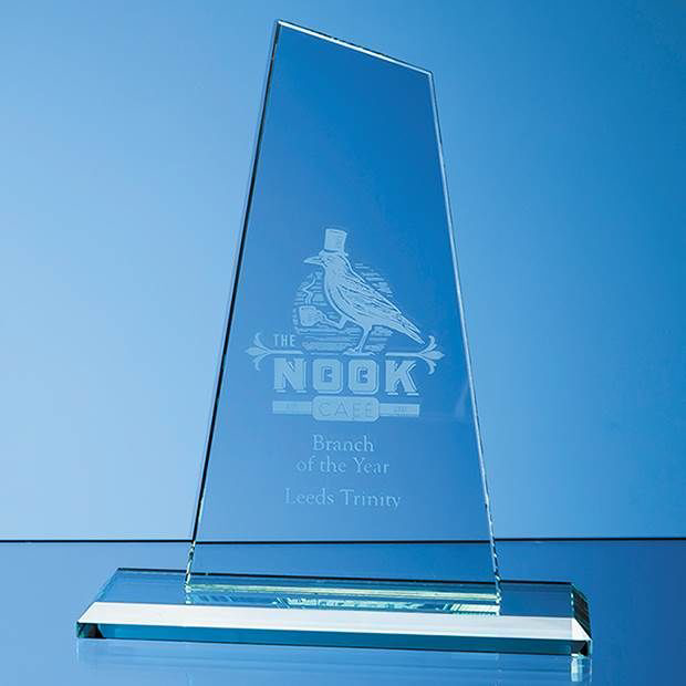 Jade Glass Mountain Award with engraving