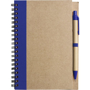 Recycled Notepad and Pen with navy trim and colour match pen
