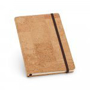 Cork pad with black elastic closure strap and ribbon
