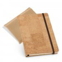 Cork pad with black elastic closure strap and ribbon and non woven pouch