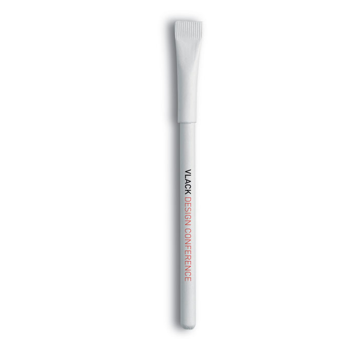 Artel Paper Ballpen in white with 2 colour print logo