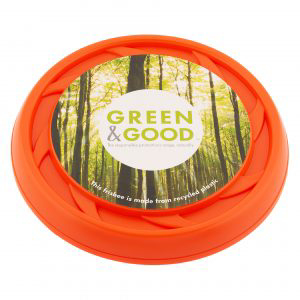 Recycled Frisbee in orange with full colour print