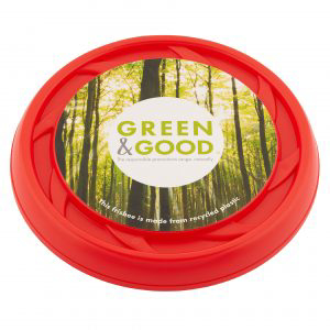 Recycled Frisbee in red with full colour print