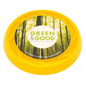Recycled Frisbee in yellow with full colour print