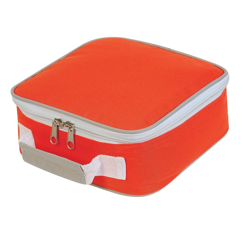 Cooler Lunch Box Bag in orange and white