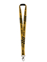 Socially Distanced Lanyards in yellow with 1 colour print