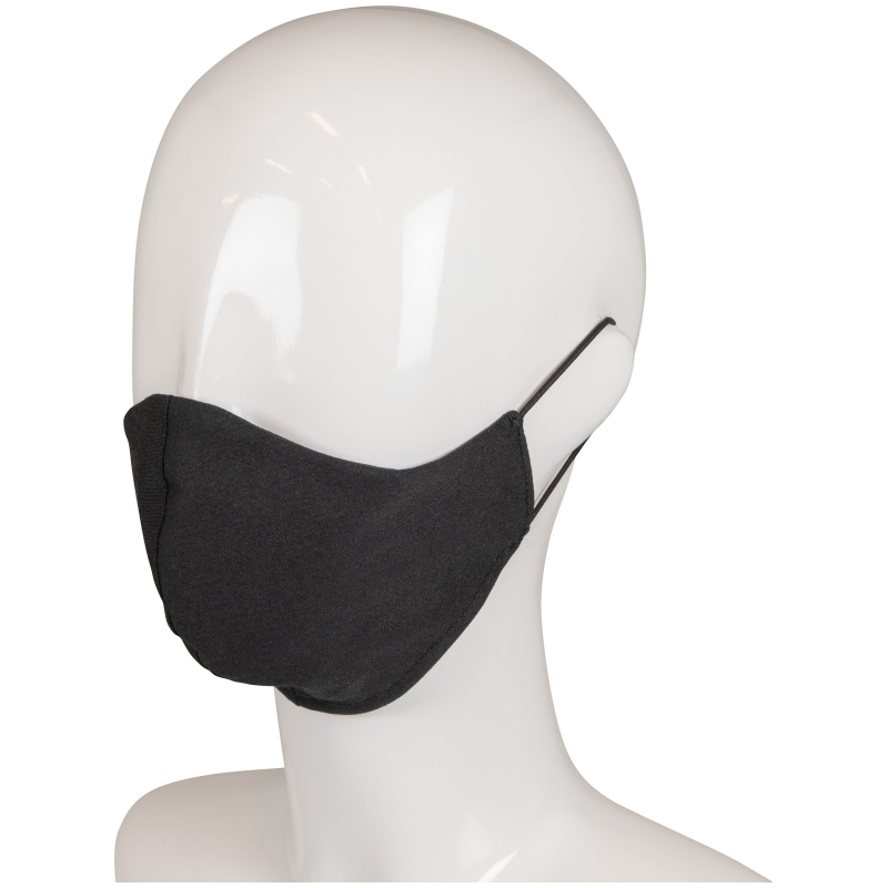 Triple Layer Cotton Face Mask in black